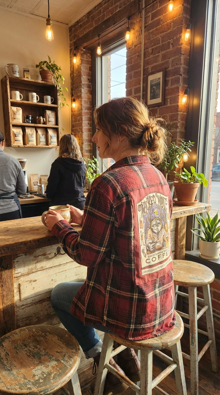 Wicked Wolf Coffee Flannel